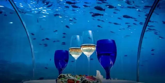 马尔代夫芙拉瓦丽岛5.8水下餐厅